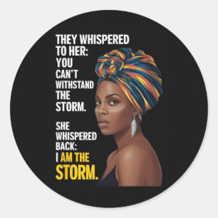 Orisha Oya I är Storm - Black History Month Si Runt Klistermärke