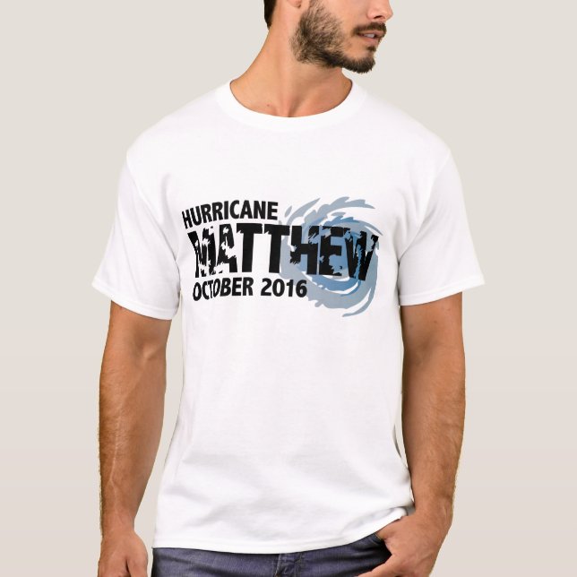 Orkan Matthew Oktober 2016 Tee Shirt (Framsida)