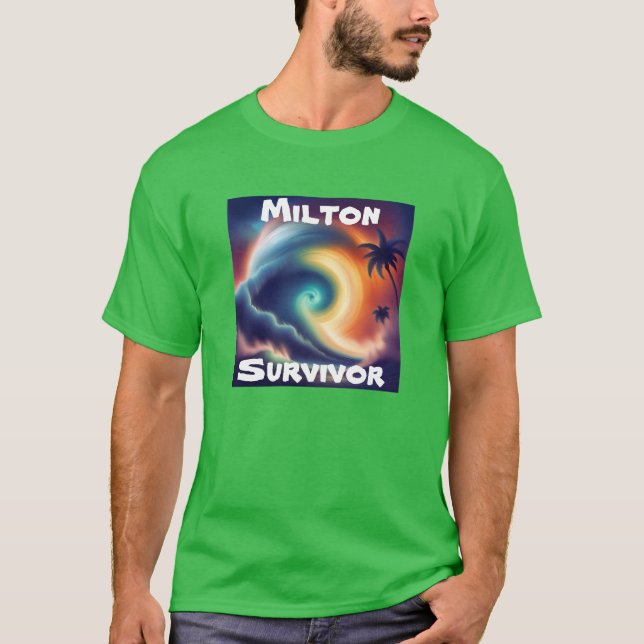 Orkan Milton Survivor Florida Storm T Shirt (Framsida)