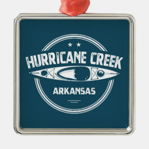 Orkanen Bäck Arkansas Kayaking Julgransprydnad Metall