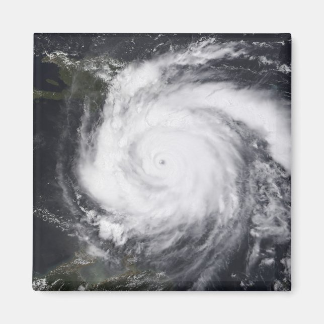 Orkanen Dean i Atlanten och karribböna Magnet (Framsidan)