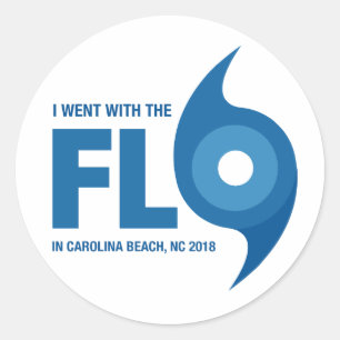 Orkanen Florence Carolina Beach NC Runt Klistermärke