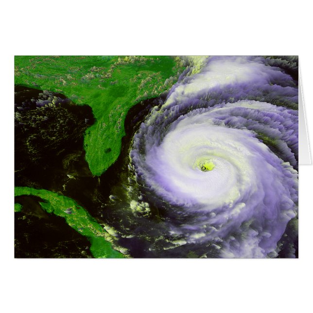 Orkanen Fran Off Florida - Satellitbild 1996 Hälsningskort (Framsidan Horizontal)