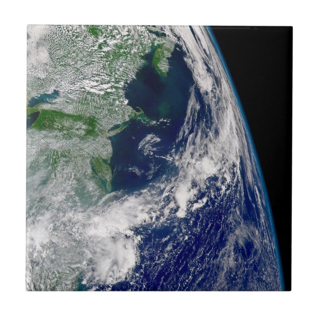 Orkanen Frances på en deljord. Kakelplatta (Framsidan)