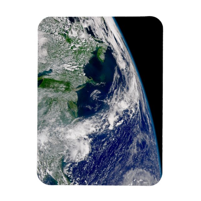 Orkanen Frances på en deljord. Magnet (Vertikal)