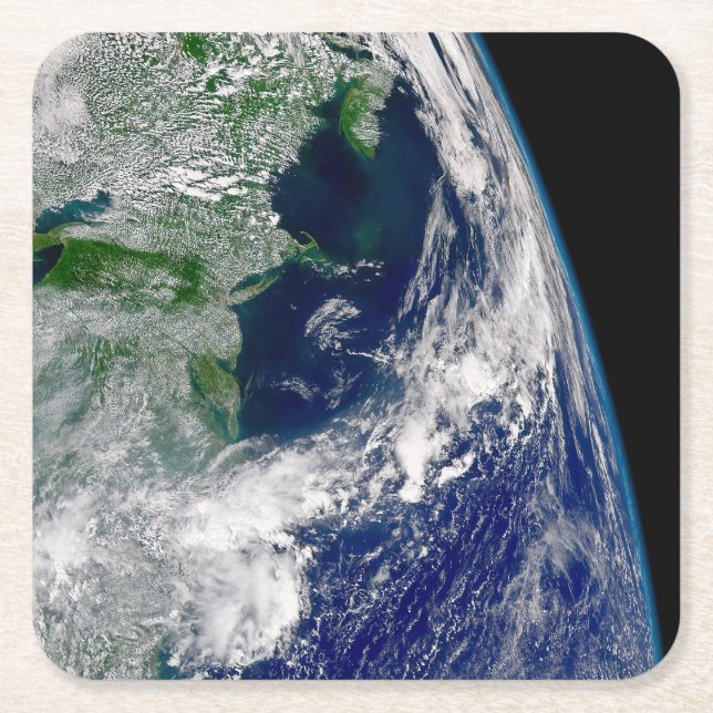 Orkanen Frances på en deljord. Underlägg Papper Kvadrat (Framsidan)
