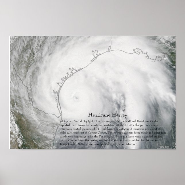 Orkanen Harvey Poster (Framsidan)