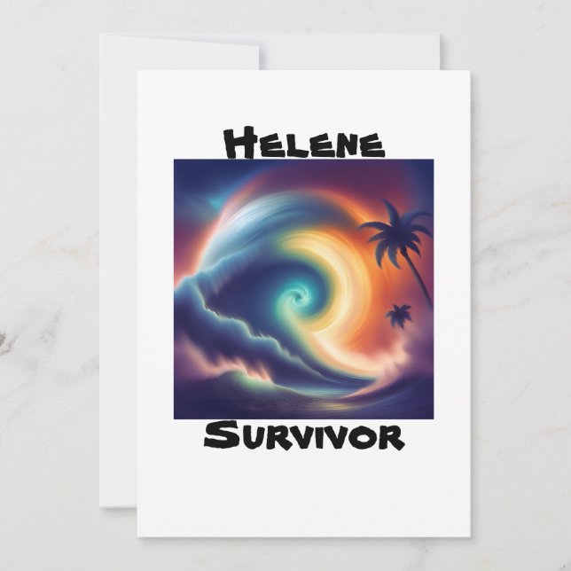 Orkanen Helene Survivor Florida Storm Inbjudningar (Framsida)