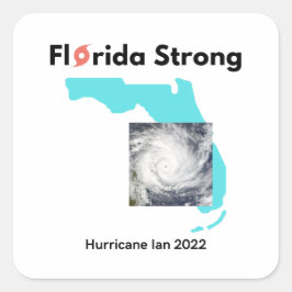 Orkanen Ian 2022 Florida Strong Survivor Fyrkantigt Klistermärke