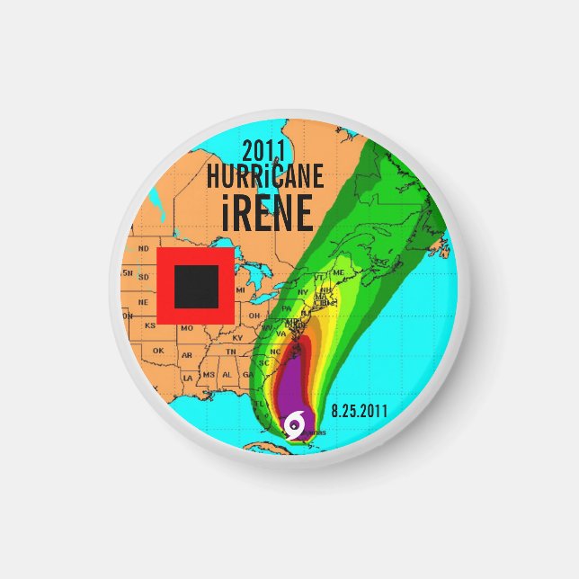 Orkanen Irene Track Magnet 3 (Framsidan)