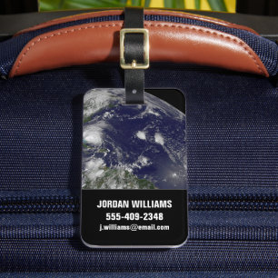 Orkanen Irenes Flytta genom Bahamas. Bagagebricka