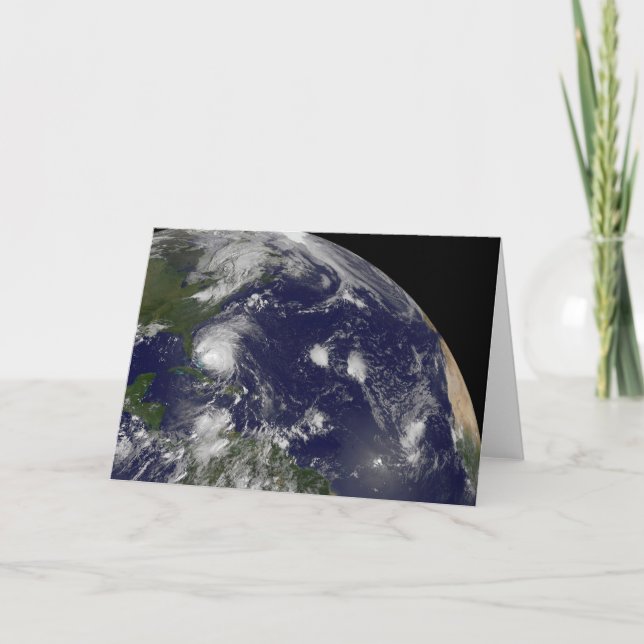 Orkanen Irenes Flytta genom Bahamas. Kort (Framsida)