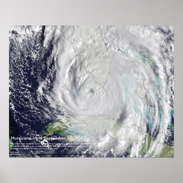 Orkanen Irma Image av Cudjoe Nyckel, Florida Poster (Framsidan)
