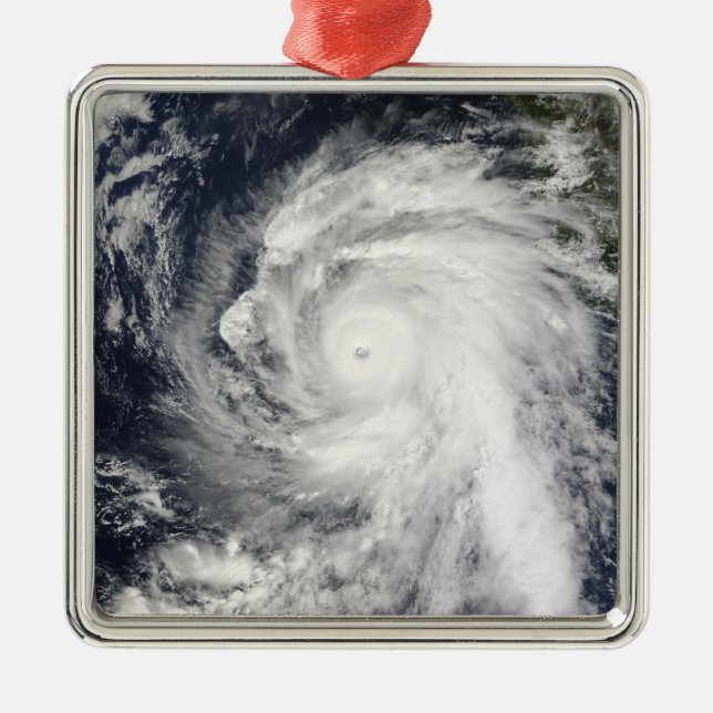 Orkanen Rick sydväst om Baja California Julgransprydnad Metall (Framsidan)
