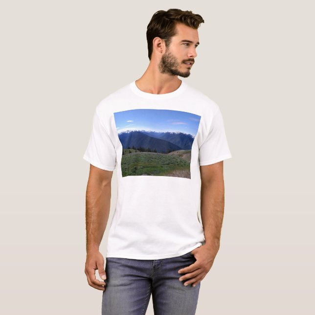 Orkanen Ridge Olympic Nationalpark Manar Shirt T Shirt (Hel framsida)