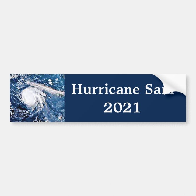 Orkanen Sam 2021 Car Bumper Sticker Bildekal (Framsidan)