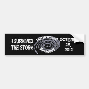 Orkanen Sandy Bumper Sticker Bildekal