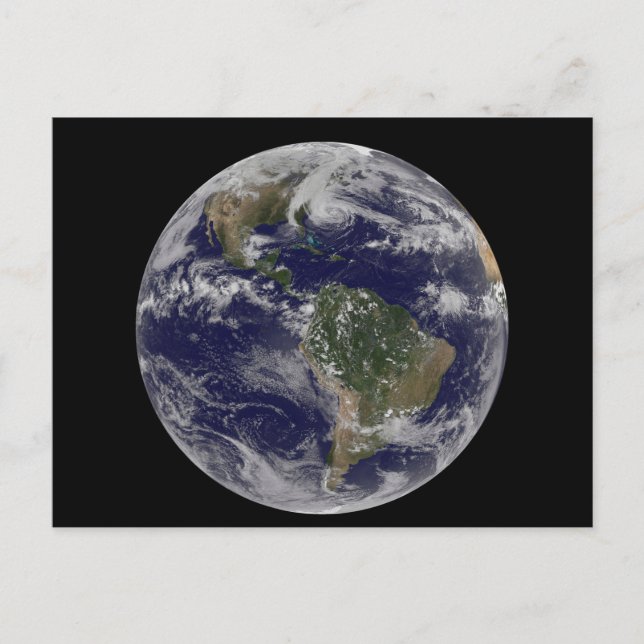 Orkanen Sandy längs USA:s östkust. 2 Vykort (Framsida)