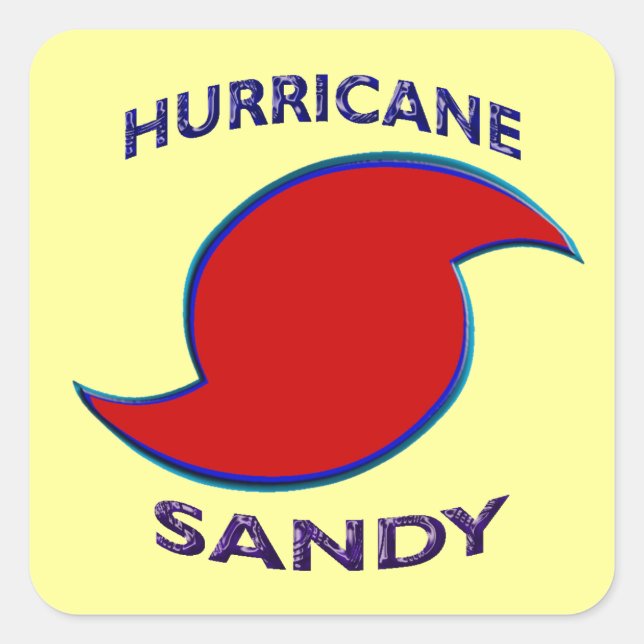 Orkanen Sandy Symbol Fyrkantigt Klistermärke (Framsida)
