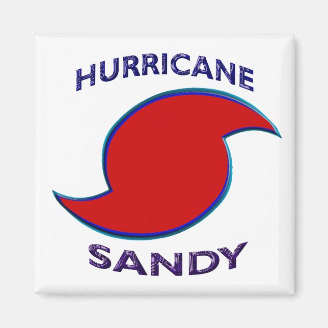 Orkanen Sandy Symbol Magnet (Framsidan)