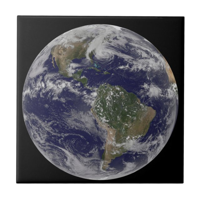 Orkanen Sandy vid USA:s Öster Kusten. 2 Kakelplatta (Framsidan)