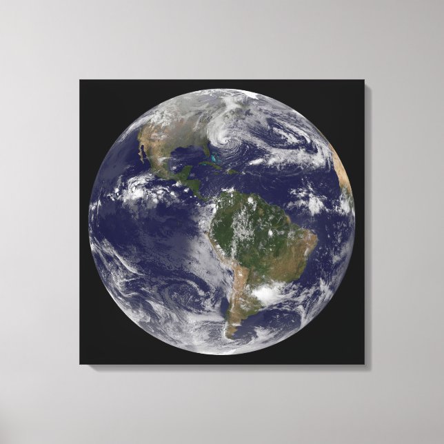 Orkanen Sandy vid USA:s Öster Kusten. Canvastryck (Framsida)