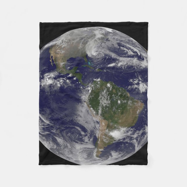 Orkanen Sandy vid USA:s Öster Kusten. Fleecefilt (Framsidan)