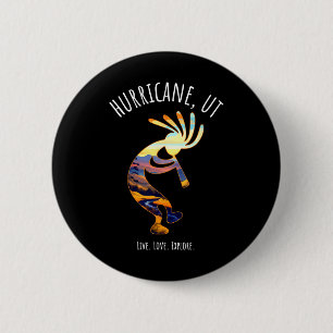 Orkanen Utah Usa Dancing Kokopelli Design Knapp