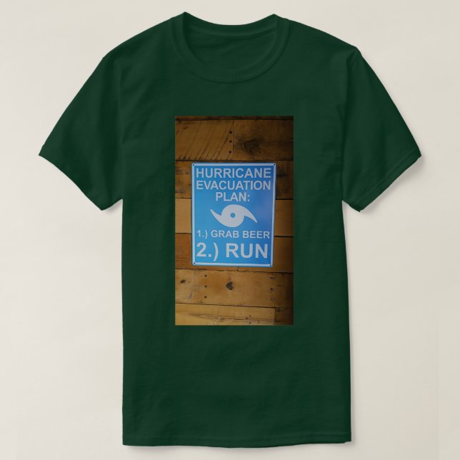 Orkanevakueringsplan Grab Beer Springa T Shirt (Design framsida)