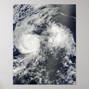 OrkanFelicia och stormEnrique öster av hawen Poster