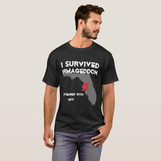 OrkanIrma Florida stark T-tröja Tee (Hel framsida)