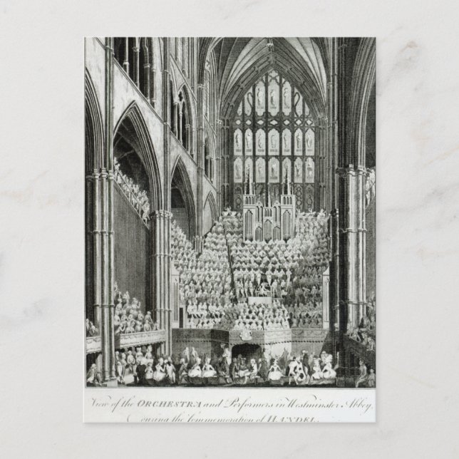 Orkestern och artister i Westminster Vykort (Framsida)