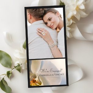 Orkid Elegans Bröllops Förlovnings Annonsering Meddelande