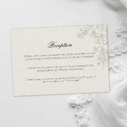 Orkid Elegant Ecru Formell Traditionell Bröllop Tilläggskort