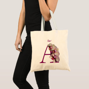 Orkid Elegant Monogram Initial A Personlig Tygkasse