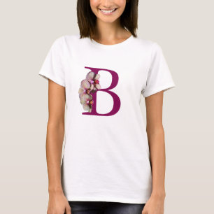 Orkid Elegant Monogram Initial B   T Shirt