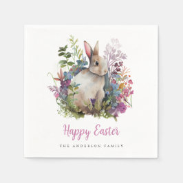 Orkidé Akvarell Blommig Påskbrunch Pappersservett
