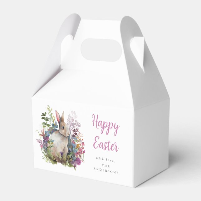 Orkidé Akvarell Blommig Påskbrunch Presentaskar (Framsidan Sidan)