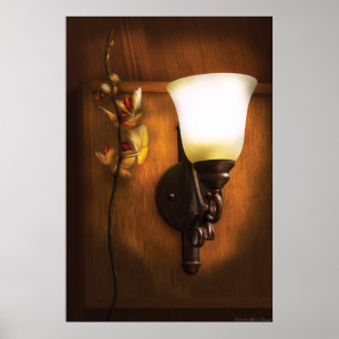 Orkidé - Av en närliggande lampa Poster
