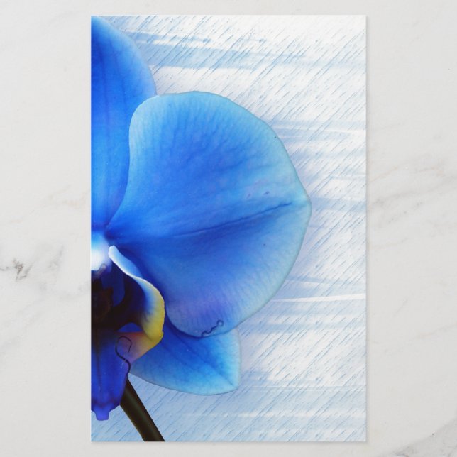 Orkidé Blå Blomma Kärlek Fred Öde Geschenk (Framsida)
