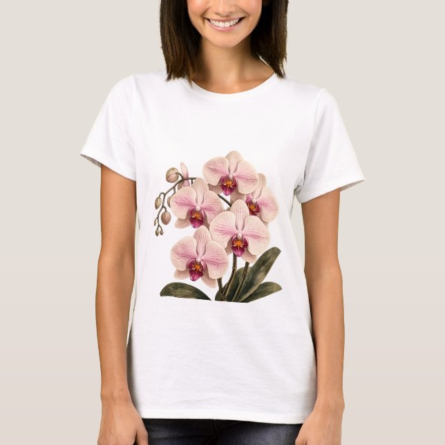 orkidé i blom t-shirt (Framsida)
