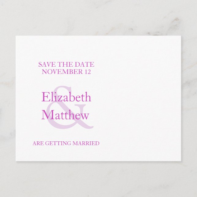 Orkidé målad blomma spara datum-kort meddelande vykort (Framsida)