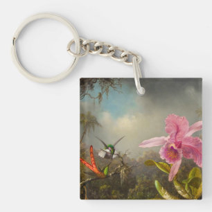 Orkidé med två kolibrier Heade