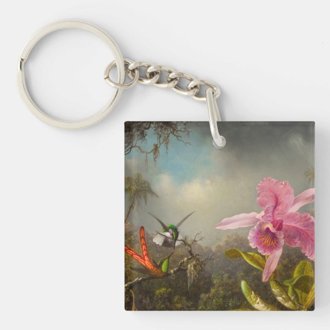 Orkidé med två kolibrier Heade (Framsidan)