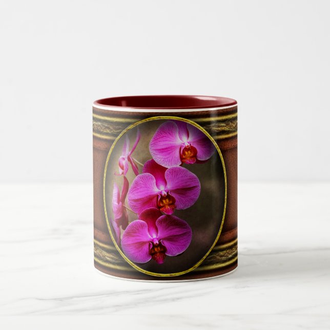 Orkidé - Phalaenopsis - Fjärilsorkidé Två-Tonad Mugg (Center)
