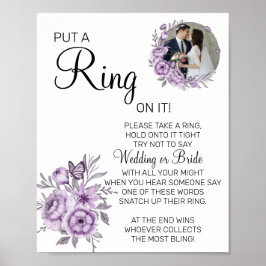 Orkidé Sätt en ring bröllopsspelskylt Poster