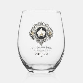 orkidé skål vin glas