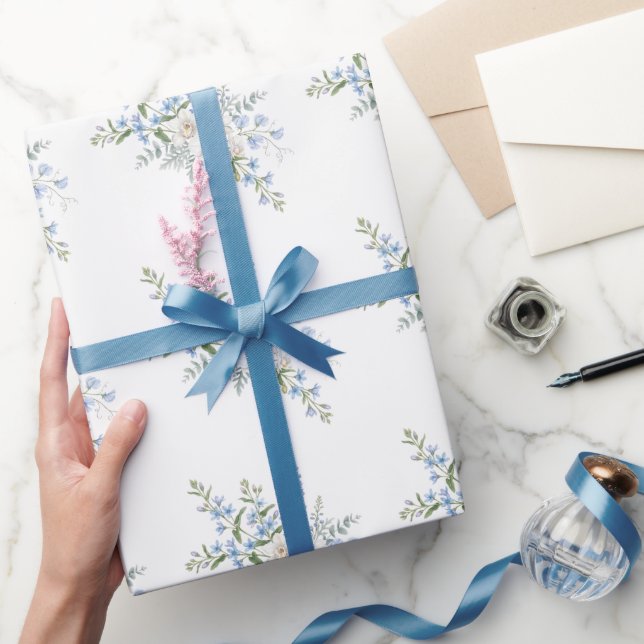 Orkidéblomsterbukett, akvarellblommor  presentpapper (Gifting)