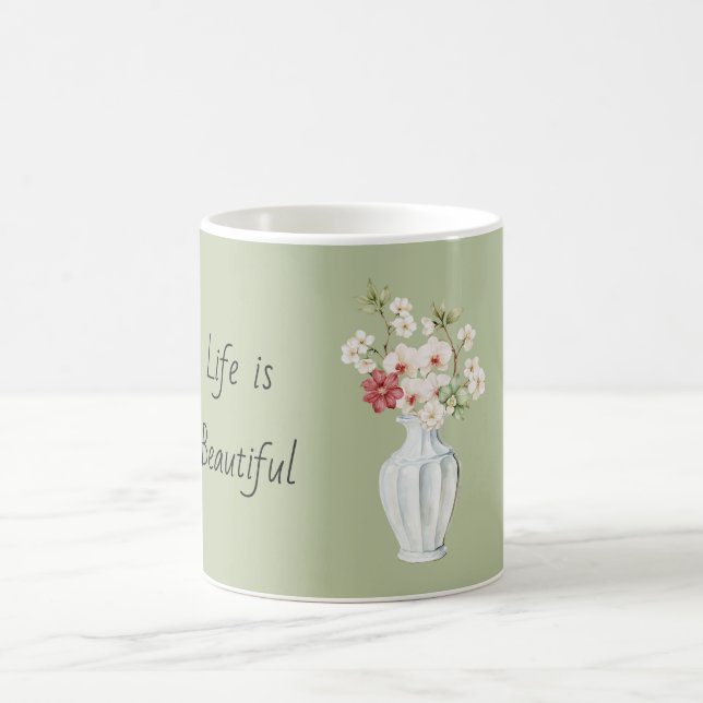 Orkidéer Blommor Vit Vas Kaffemugg (Center)