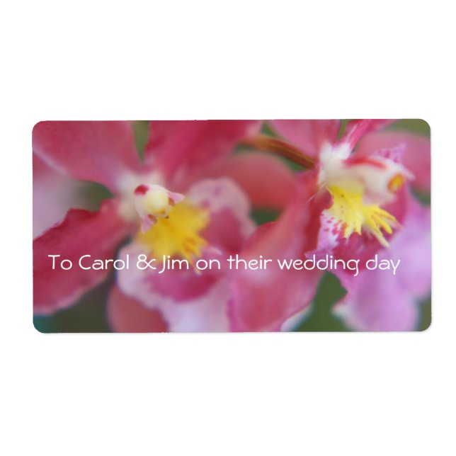 Orkidéer för rosa och Gult Fraktsedel (Framsidan)